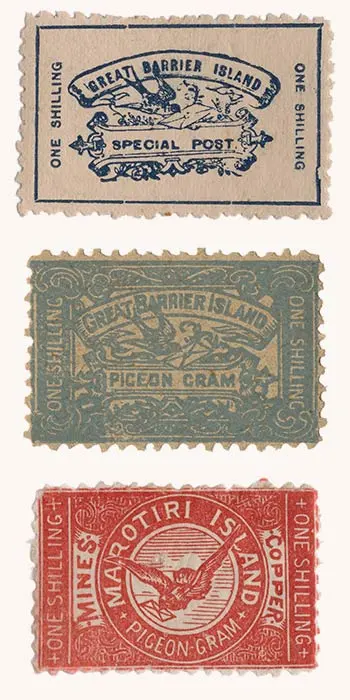 Pigeon-post stamps