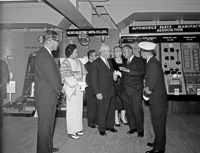 Visit of Aki Maru, Japanese floating fair, 1960