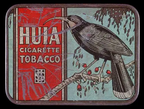 Huia cigarette tobacco tin