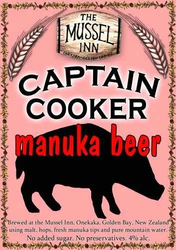 Mānuka beer from the Mussel Inn