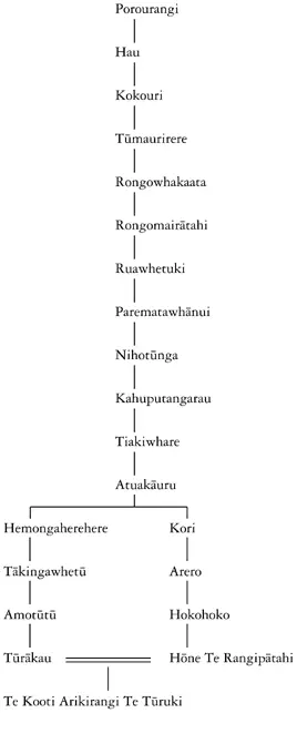 Whakapapa of Te Kooti Arikirangi Te Tūruki