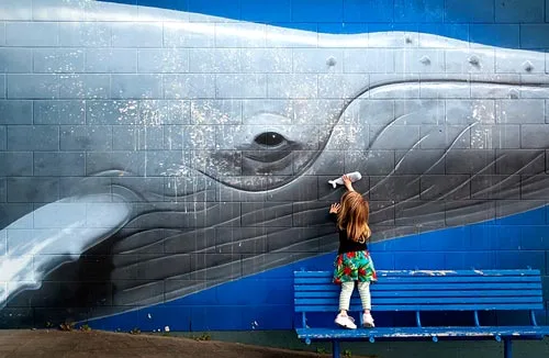 Whales in Kaikōura: mural