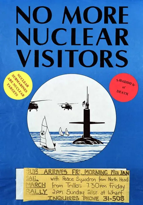 Nuclear warship protests: poster