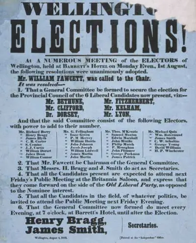 Wellington elections, 1853