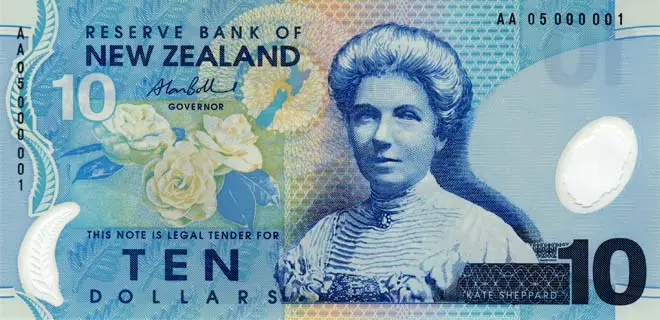 Kate Sheppard on the $10 note