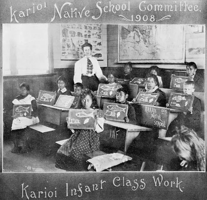 Inside Karioi native school