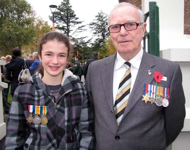 Medals on display, Anzac Day, 2010
