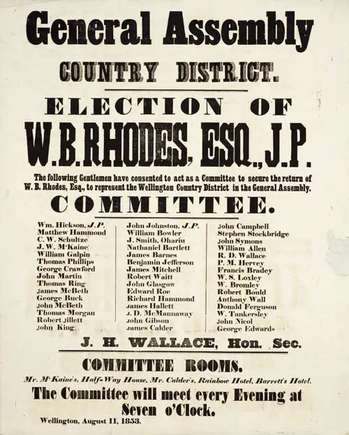 1853 election poster