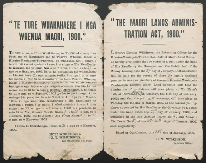 Māori Land Councils, 1902