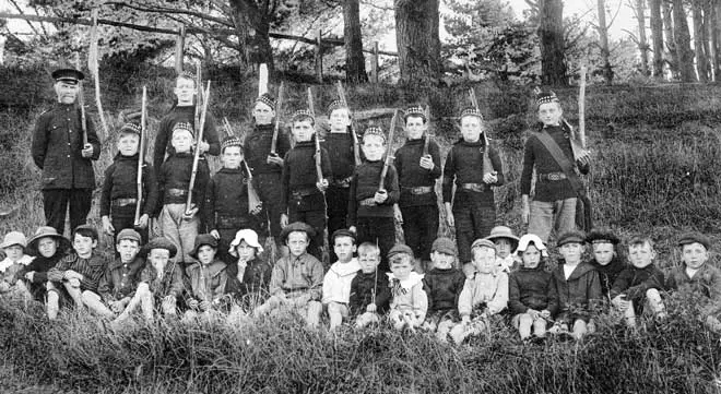 Boys at Waipipi School, around 1910