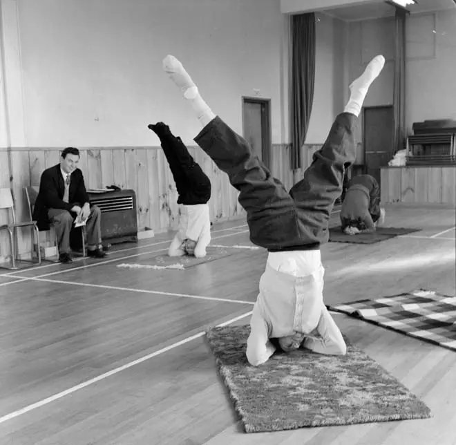 Yoga class, Wellington, 1959