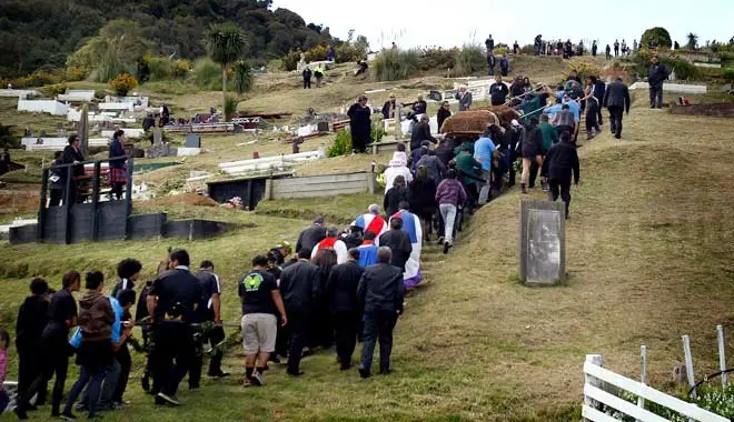 Burial service, Taupiri, 2011