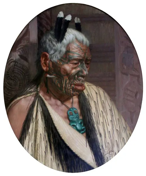 'The last of the cannibals: Tumai Tawhiti', by Charles Goldie