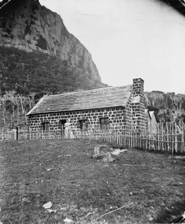 The Baucke house, Chatham Island, in 1874