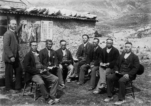 The Reverend Alexander Don with Chinese gold miners
