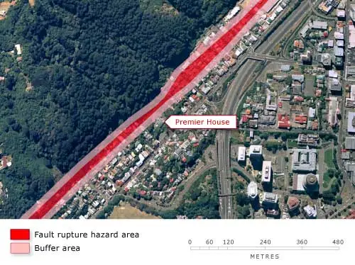 Wellington Fault crossing Thorndon