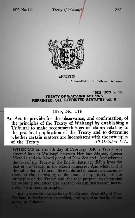 Treaty of Waitangi Act 1975