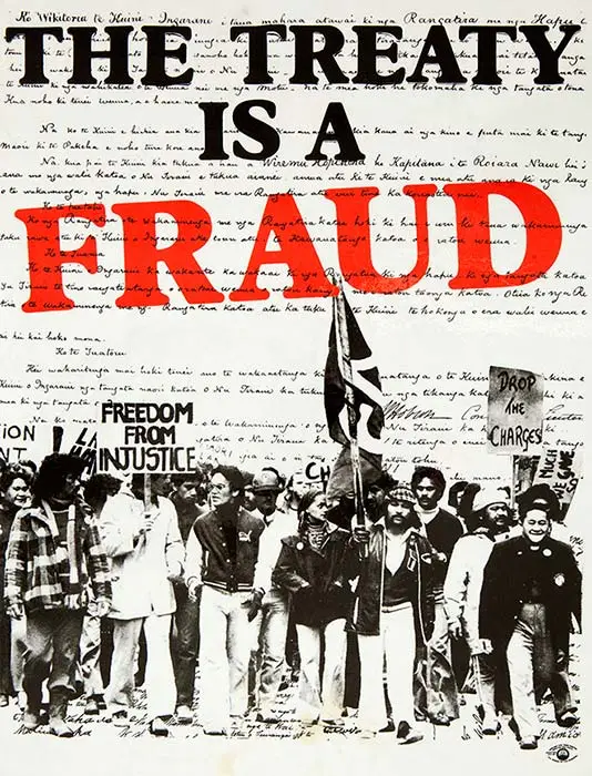 Treaty protest posters: ‘The treaty is a fraud’