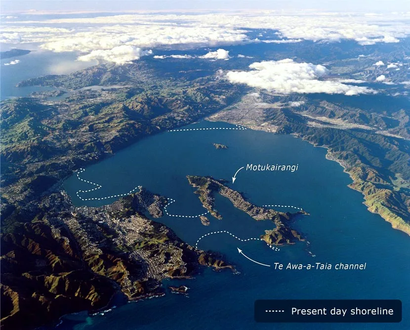 Wellington Harbour before the Haowhenua earthquake