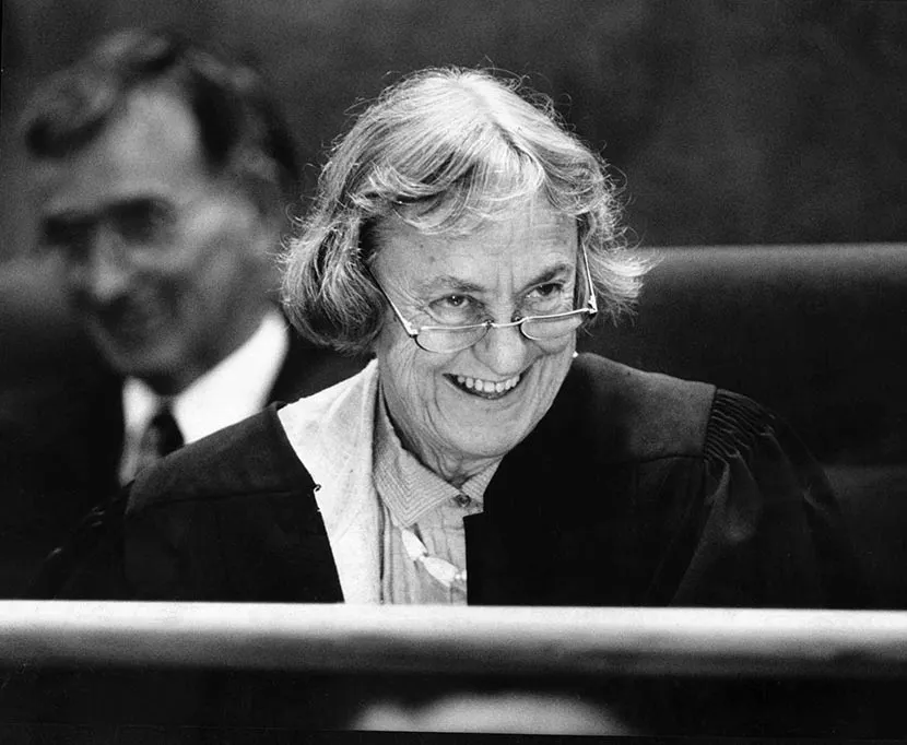Augusta Wallace on the bench