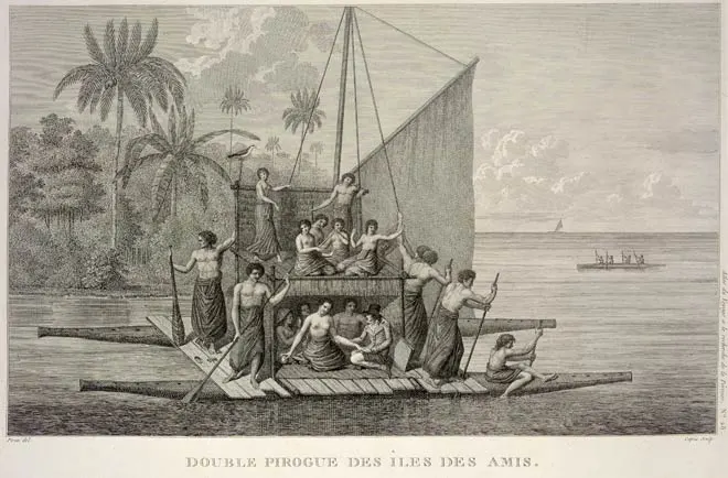Double-hulled canoe, Tonga, 1790s