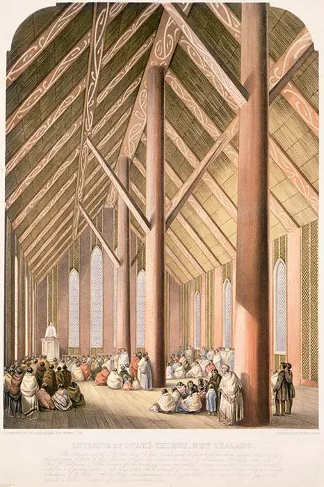 Octavius Hadfield preaching at Rangiātea Church