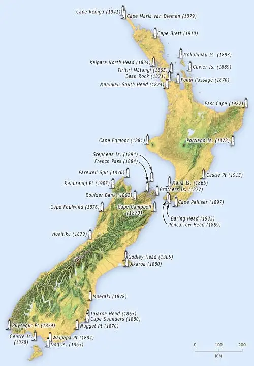 New Zealand lighthouses