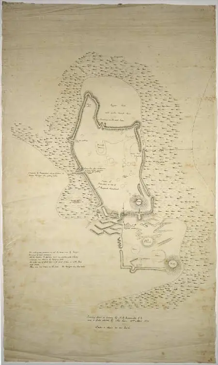 Plan of Kaiapoi pā