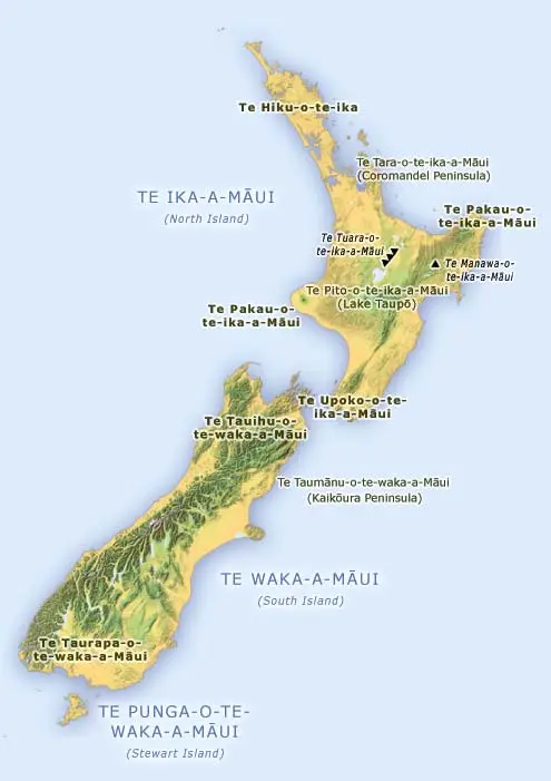 Māui names the land