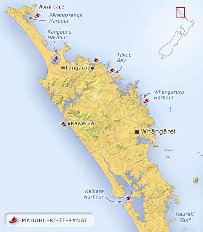 Māhuhu-ki-te-rangi landing places