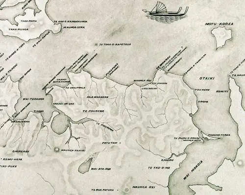 Māori Auckland map, detail