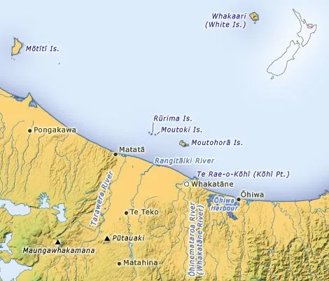 Map of Ngāti Awa lands