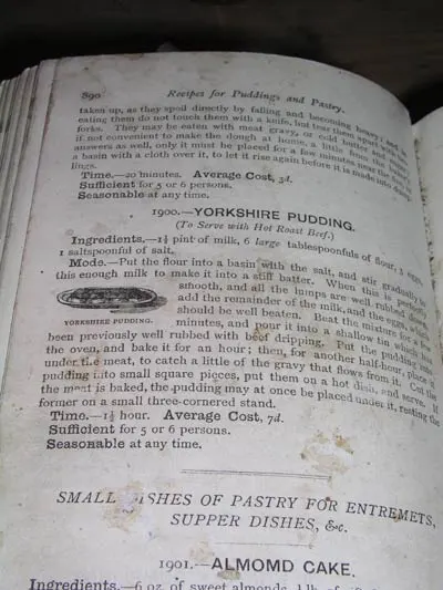 Recipe for Yorkshire pudding
