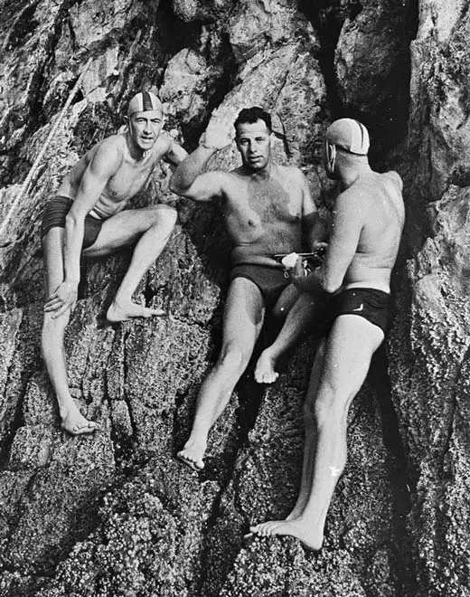 Barrie Devenport after his Cook Strait swim