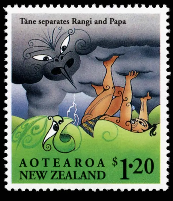 Tāne separates sky and earth