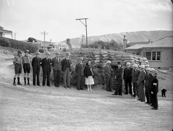 Opening the Ngaio Emergency Precautions Service post, 1942