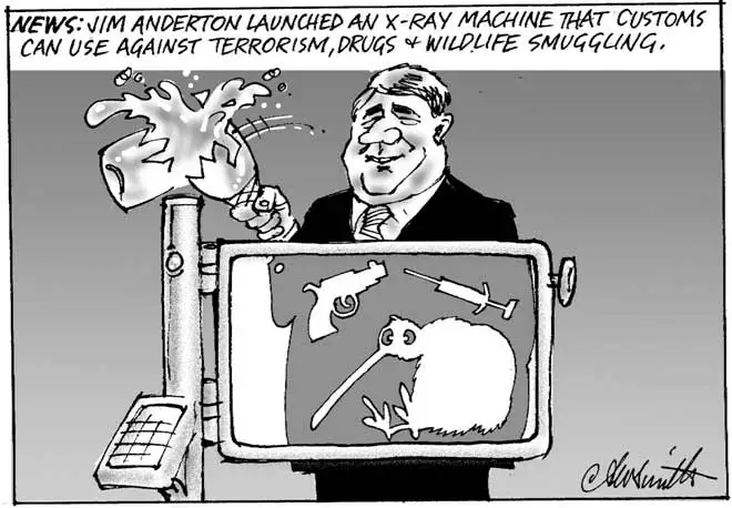 Jim Anderton launching new X-ray machine, 2002