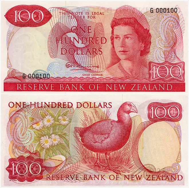 Third series of banknotes: $100