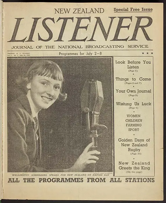 First issue of the New Zealand Listener, 1939