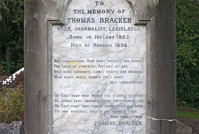 Thomas Bracken's grave