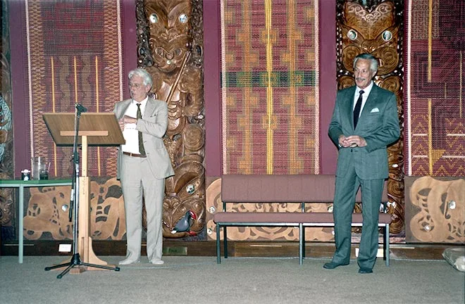 Bruce Biggs and Hugh Kawharu