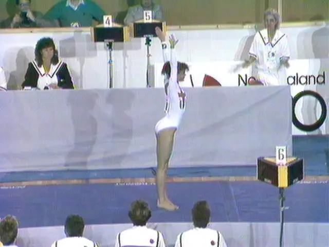 Nikki Jenkins, gold-medal gymnast, 1990