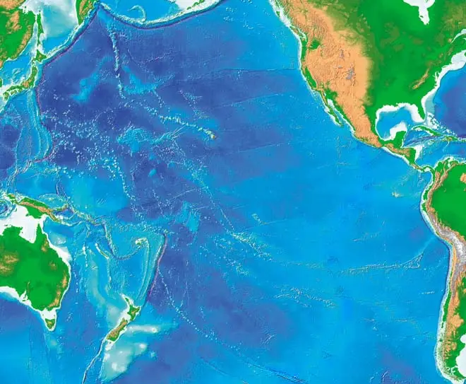 New Zealand in the Pacific Ocean