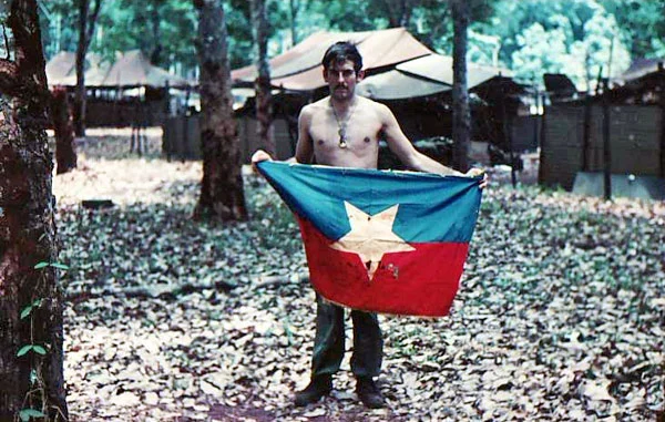 Captured North Vietnamese flag