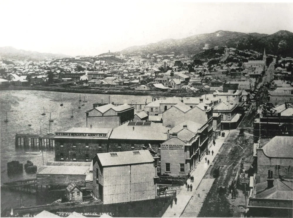 Looking south up Customhouse Quay and Willis Street