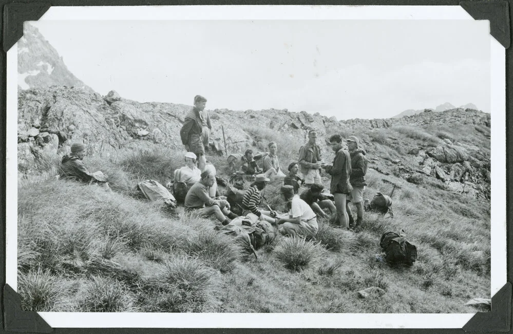 The Lewis Pass party. Scroggin on the Travers-Sabine pass