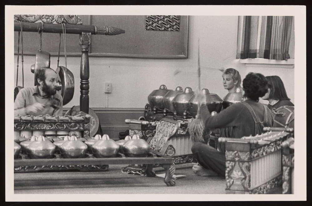 Gamelan orchestra performance with Allan Thomas, Jane Cundy and Andrea Cochrane