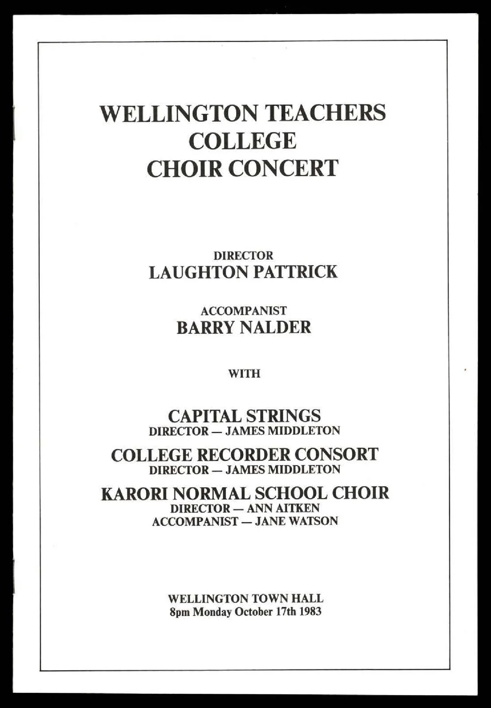 WTC Choir Concert