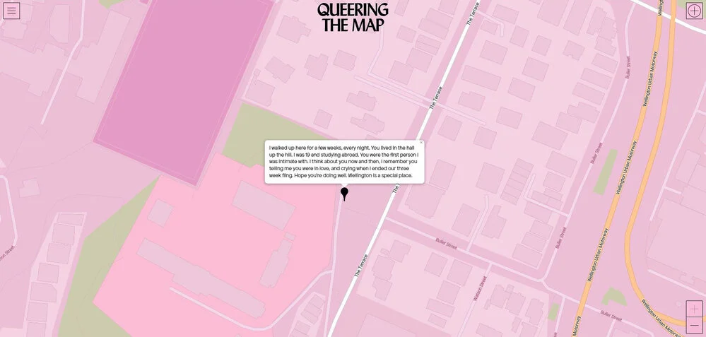 Queering the Map Te Puni Hall pin 1