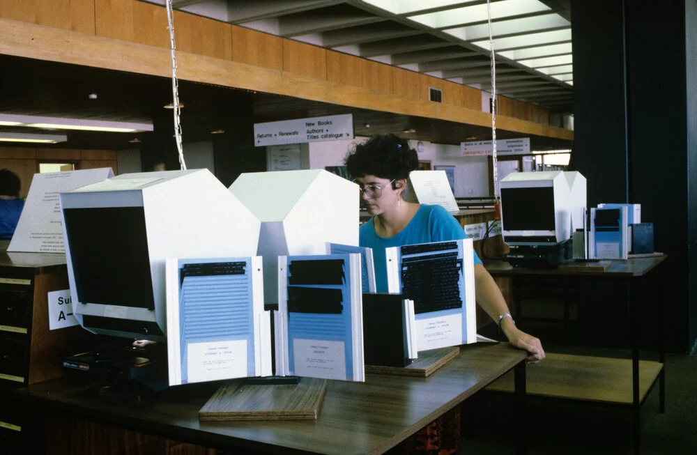 Slide 32 Student at microfiche